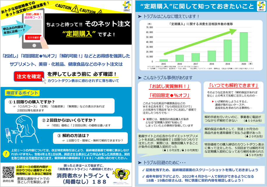 ちょっと待って!！そのネット注文“定期購入”ですよ！